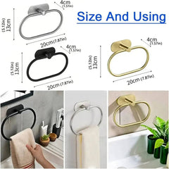 Stainless Steel Self-Adhesive Towel Rack | Bathroom | Luvasmr - Satisfyingly Organised