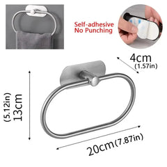 Stainless Steel Self-Adhesive Towel Rack | Bathroom | Luvasmr - Satisfyingly Organised