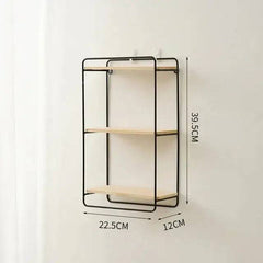 Nordic Iron Shelf with Wooden Floor | Bathroom | Luvasmr - Satisfyingly Organised