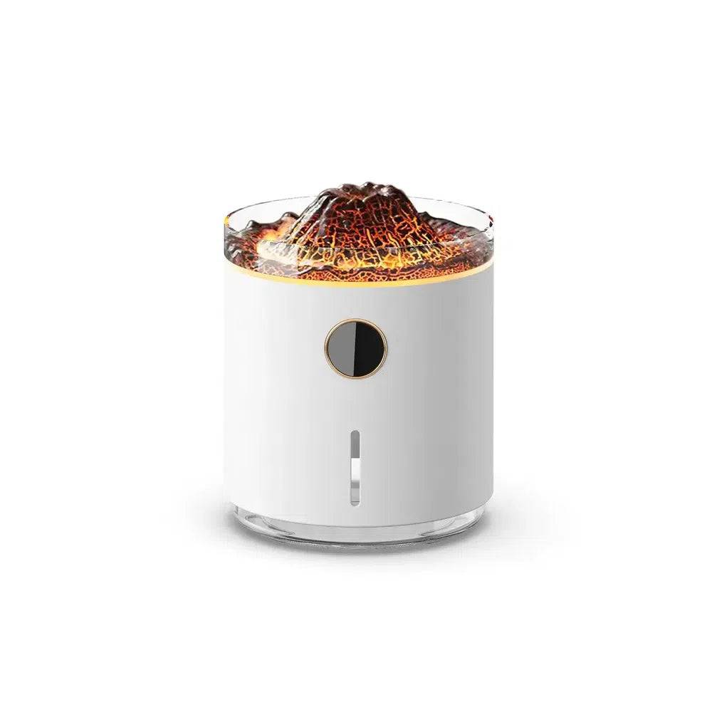 350ml USB Charging Air Humidifier Ultrasonic Aroma Essential Oil Diffuser with Volcano Flame Lamp Mini Portable Mist Humidifier | Bathroom | Luvasmr - Satisfyingly Organised