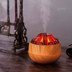 2024 New 300ML Artificial Charcoal Fire Air Humidifier Aroma Diffuser Mist Sprayer Mini Diffuser with Night Light for Home | Bathroom | Luvasmr - Satisfyingly Organised