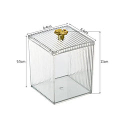 Acrylic Cotton Pad & Swab Storage Box | Bathroom | Luvasmr - Satisfyingly Organised