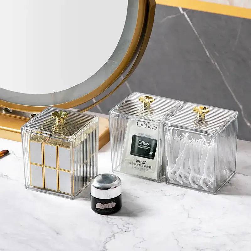 Acrylic Cotton Pad & Swab Storage Box | Bathroom | Luvasmr - Satisfyingly Organised
