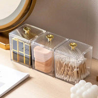 Acrylic Cotton Pad & Swab Storage Box | Bathroom | Luvasmr - Satisfyingly Organised