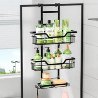 Drill-Free Bathroom Shelf Over Door Hanging Organiser | Bathroom | Luvasmr - Satisfyingly Organised