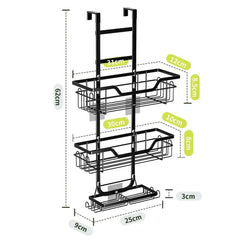 Drill-Free Bathroom Shelf Over Door Hanging Organiser | Bathroom | Luvasmr - Satisfyingly Organised