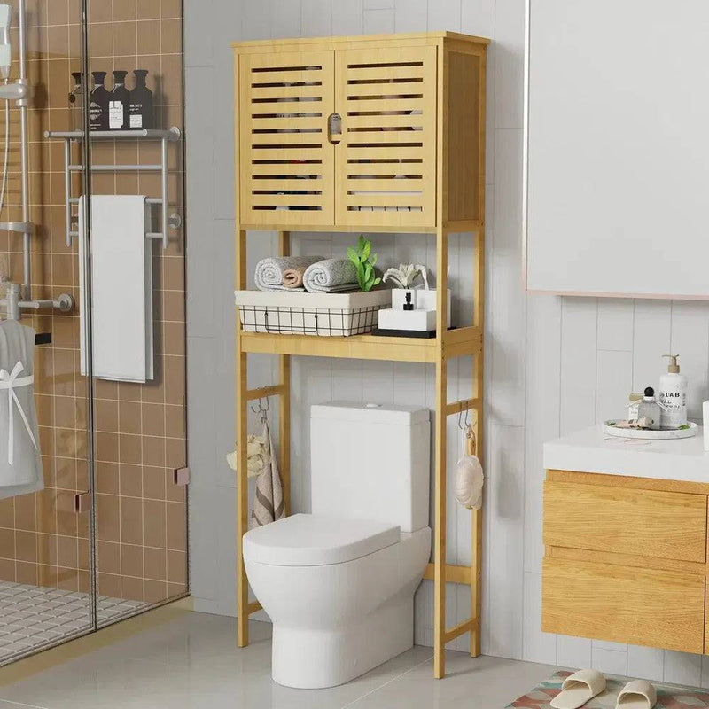 Over-The-Toilet Bamboo Storage Rack | Bathroom | Luvasmr - Satisfyingly Organised
