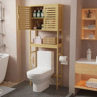 Over-The-Toilet Bamboo Storage Rack | Bathroom | Luvasmr - Satisfyingly Organised