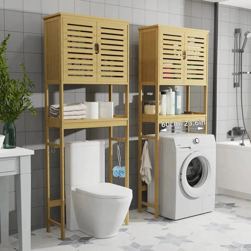 Over-The-Toilet Bamboo Storage Rack | Bathroom | Luvasmr - Satisfyingly Organised