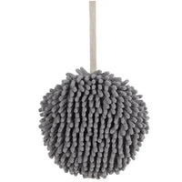 Quick-drying chenille towel in plush grey design, perfect for stylish moisture absorption and home decor enhancements.