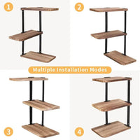 Rustic Industrial Wood Wall Shelf Rack | Bathroom | Luvasmr - Satisfyingly Organised