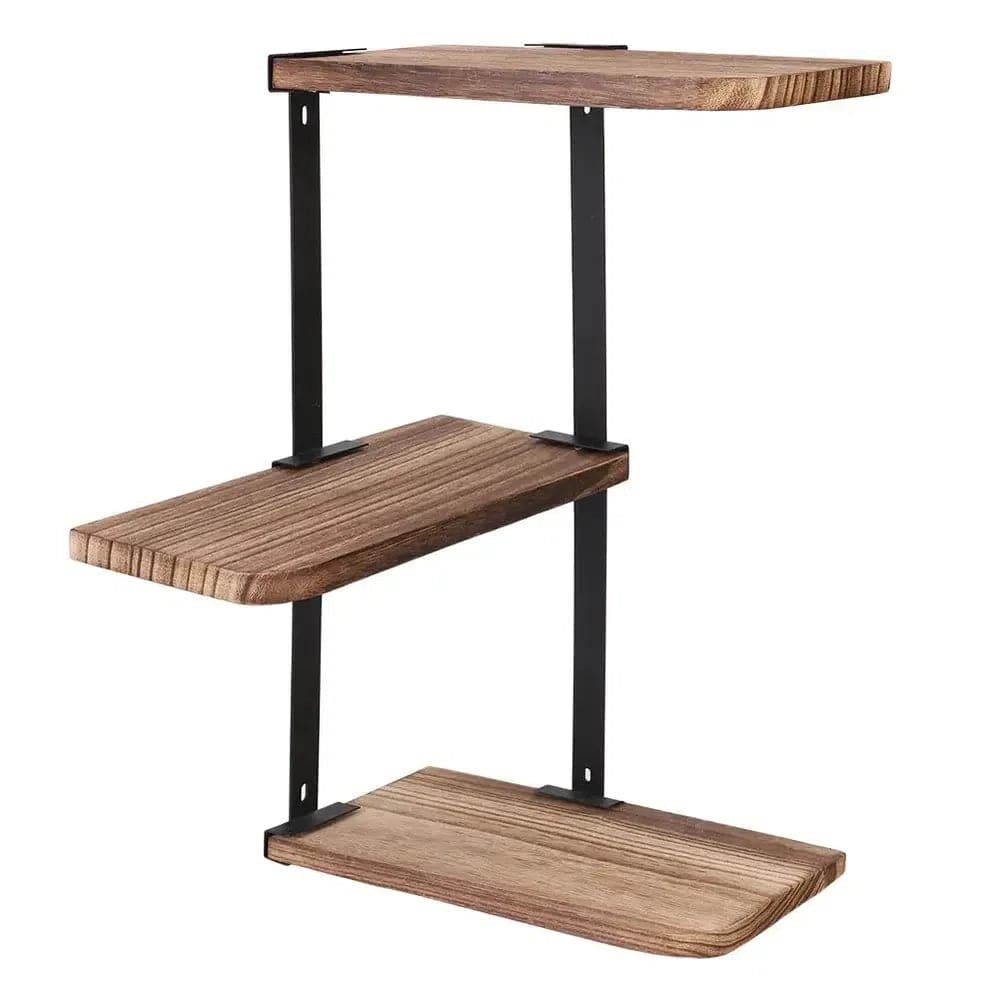 Rustic Industrial Wood Wall Shelf Rack | Bathroom | Luvasmr - Satisfyingly Organised