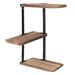 Rustic Industrial Wood Wall Shelf Rack | Bathroom | Luvasmr - Satisfyingly Organised