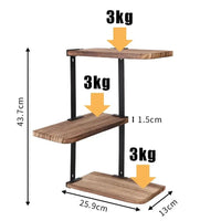 Rustic Industrial Wood Wall Shelf Rack | Bathroom | Luvasmr - Satisfyingly Organised