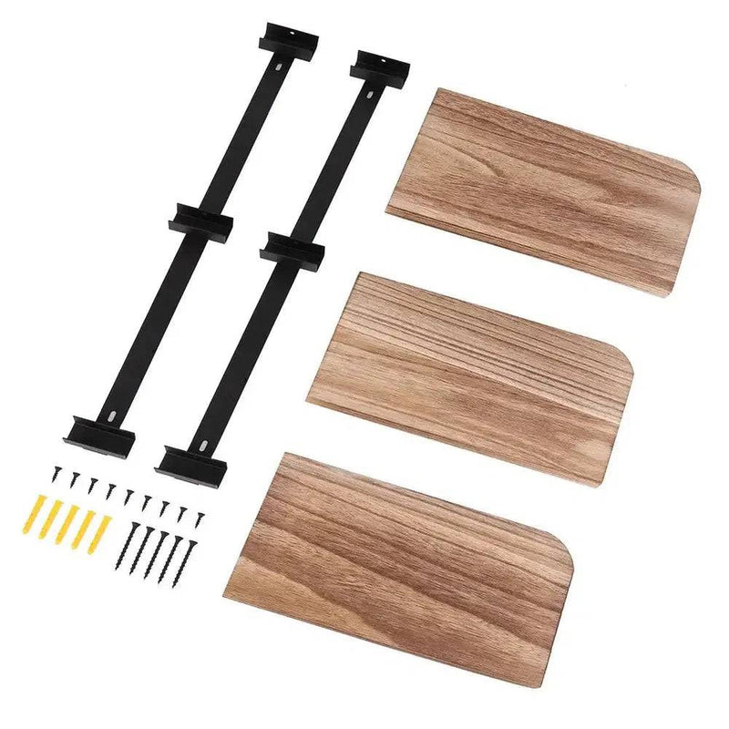 Rustic Industrial Wood Wall Shelf Rack | Bathroom | Luvasmr - Satisfyingly Organised