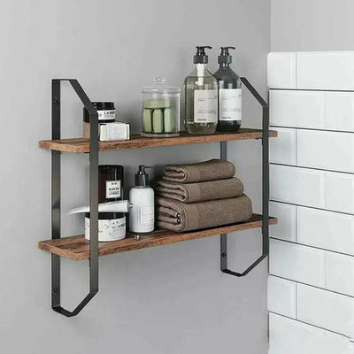 Rustic Wall Mounted Shelf | Bathroom | Luvasmr - Satisfyingly Organised