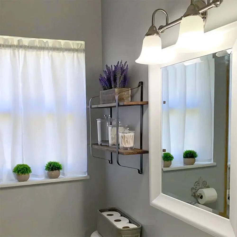 Rustic Wall Mounted Shelf | Bathroom | Luvasmr - Satisfyingly Organised