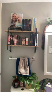 Rustic Wall Mounted Shelf | Bathroom | Luvasmr - Satisfyingly Organised