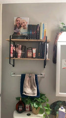 Rustic Wall Mounted Shelf | Bathroom | Luvasmr - Satisfyingly Organised
