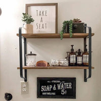 Rustic Wall Mounted Shelf | Bathroom | Luvasmr - Satisfyingly Organised