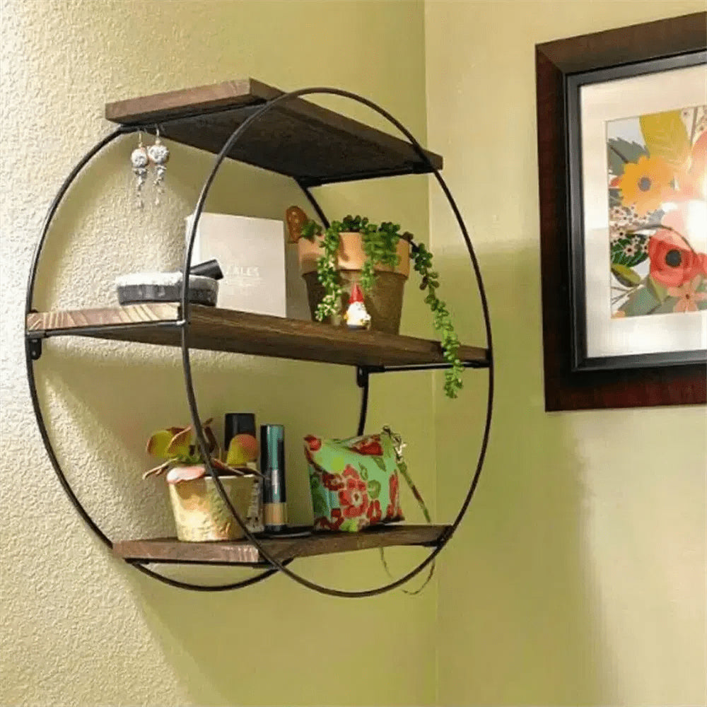 Wall Mounted 3-Tier Circle Shelf | Kitchen | Luvasmr - Satisfyingly Organised