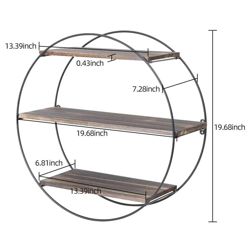 Wall Mounted 3-Tier Circle Shelf | Kitchen | Luvasmr - Satisfyingly Organised