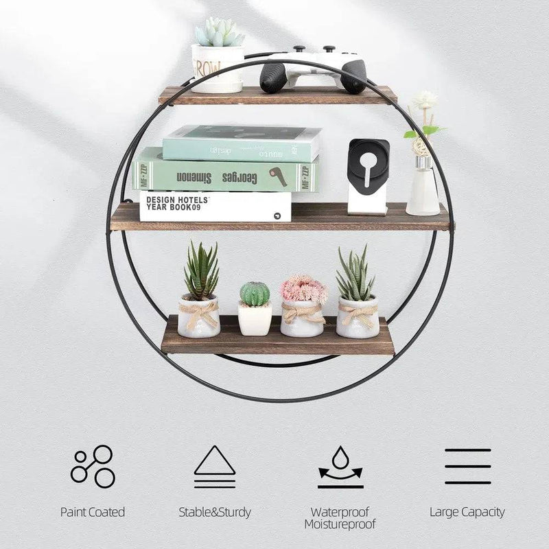 Wall Mounted 3-Tier Circle Shelf | Kitchen | Luvasmr - Satisfyingly Organised