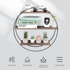 Wall Mounted 3-Tier Circle Shelf | Kitchen | Luvasmr - Satisfyingly Organised