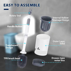 Water Spray Silicone Toilet Brush | Bathroom | Luvasmr - Satisfyingly Organised