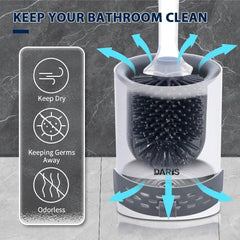 Water Spray Silicone Toilet Brush | Bathroom | Luvasmr - Satisfyingly Organised