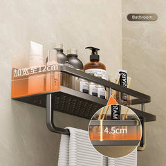 No-Drill Bathroom Shelf with Towel Rack | Bathroom | Luvasmr - Satisfyingly Organised