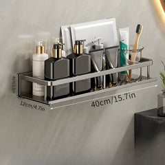 No-Drill Bathroom Shelf with Towel Rack | Bathroom | Luvasmr - Satisfyingly Organised