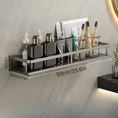 No-Drill Bathroom Shelf with Towel Rack | Bathroom | Luvasmr - Satisfyingly Organised