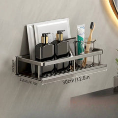 No-Drill Bathroom Shelf with Towel Rack | Bathroom | Luvasmr - Satisfyingly Organised