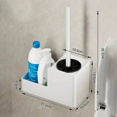 Aluminium Wall-Mounted Toilet Brush Holder | Bathroom | Luvasmr - Satisfyingly Organised