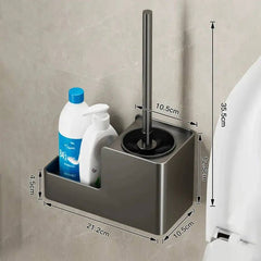 Aluminium Wall-Mounted Toilet Brush Holder | Bathroom | Luvasmr - Satisfyingly Organised
