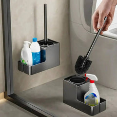 Aluminium Wall-Mounted Toilet Brush Holder | Bathroom | Luvasmr - Satisfyingly Organised