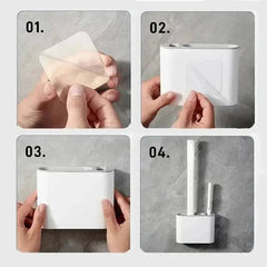 Silicone Toilet Brush with Holder Box | Bathroom | Luvasmr - Satisfyingly Organised