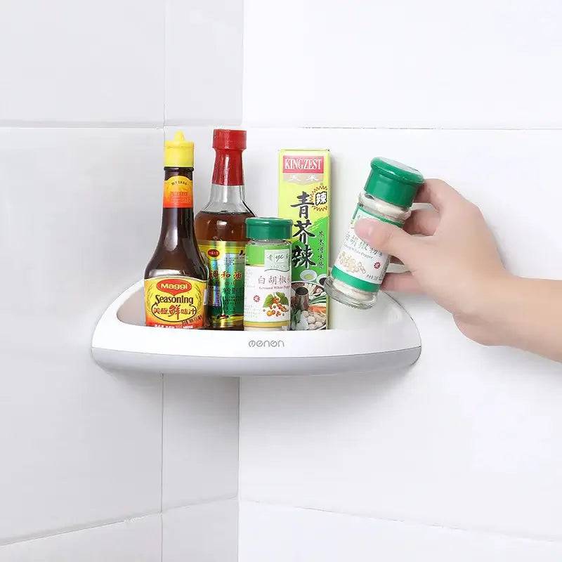 Triangular Wall-Mounted Corner Shelf | Bathroom | Luvasmr - Satisfyingly Organised