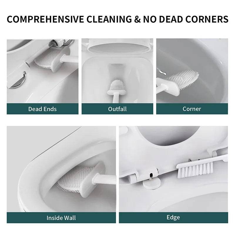 Wall Mounted Toilet Brush with Holder | Bathroom | Luvasmr - Satisfyingly Organised