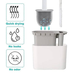 Wall Mounted Toilet Brush with Holder | Bathroom | Luvasmr - Satisfyingly Organised