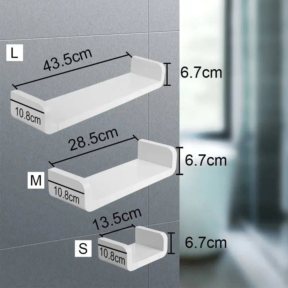 Self-Adhesive Wall-Mounted Storage Shelf | Bathroom | Luvasmr - Satisfyingly Organised