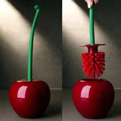Cherry Shape Lavatory Toilet Brush Holder Set - Luvasmr