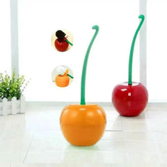 Cherry Shape Lavatory Toilet Brush Holder Set - Luvasmr