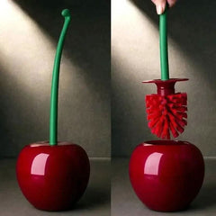 Cherry Shape Lavatory Toilet Brush Holder Set - Luvasmr