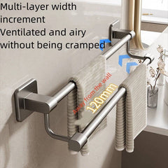 Sleek Space Aluminium Towel Rack | Kitchen | Luvasmr - Satisfyingly Organised