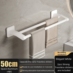 Sleek Space Aluminium Towel Rack | Kitchen | Luvasmr - Satisfyingly Organised
