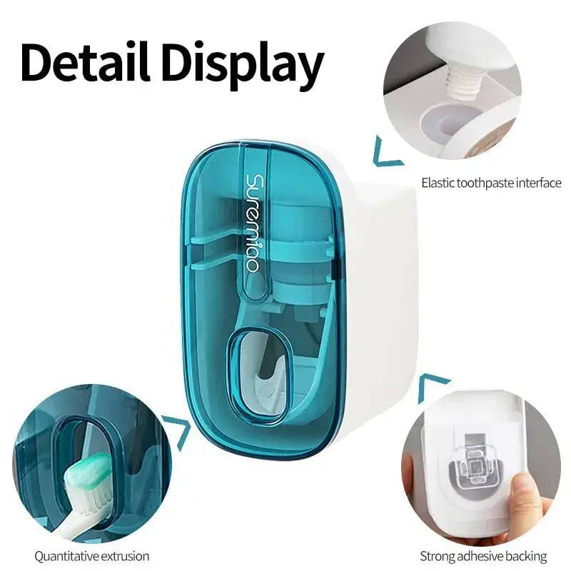 Automatic Toothpaste Dispenser with Wall Mount | Bathroom | Luvasmr - Satisfyingly Organised