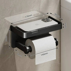 Aluminum Alloy Toilet Paper Holder WC roll Paper Holder perfume Shelf for Bathroom storage Accessories | Bathroom | Luvasmr - Satisfyingly Organised