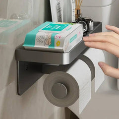 Aluminum Alloy Toilet Paper Holder WC roll Paper Holder perfume Shelf for Bathroom storage Accessories | Bathroom | Luvasmr - Satisfyingly Organised